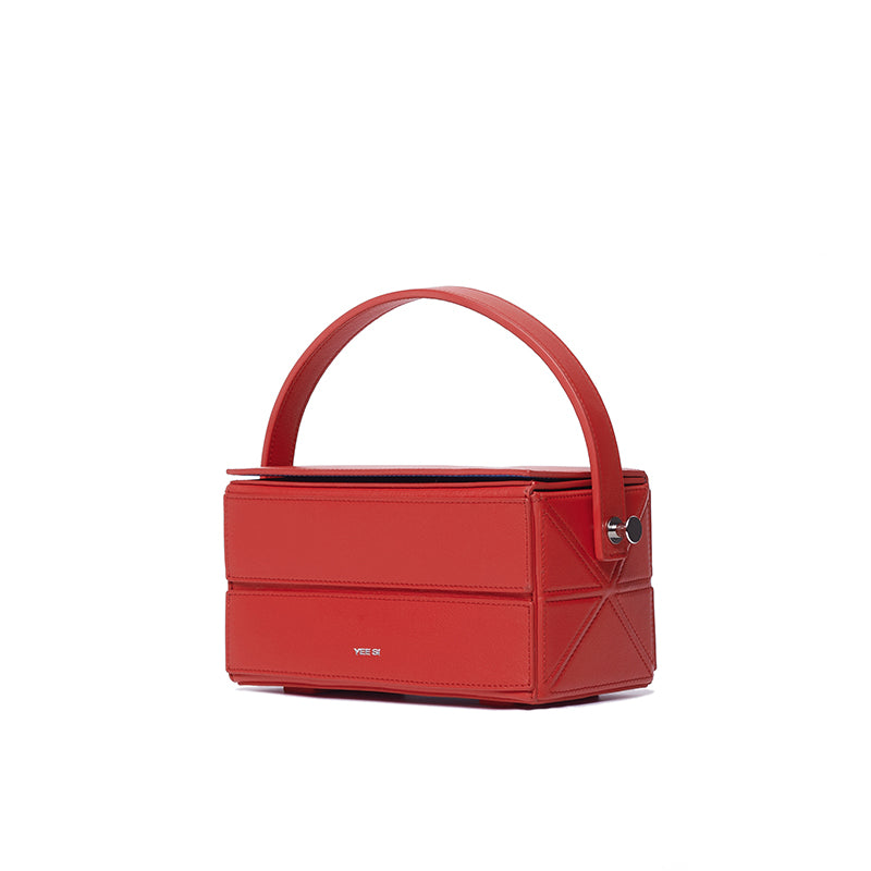 Block Mini Foldable Shoulder Bag - Red