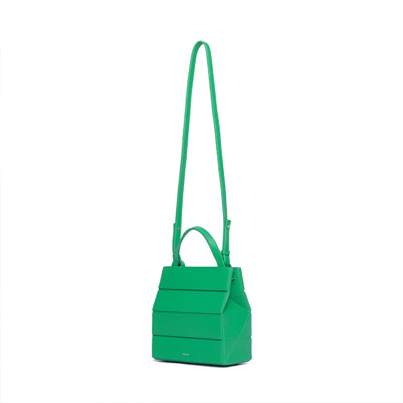 Block Small Foldable Handbag - Green