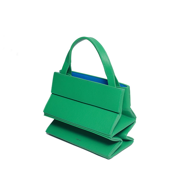 Block Small Foldable Handbag - Green