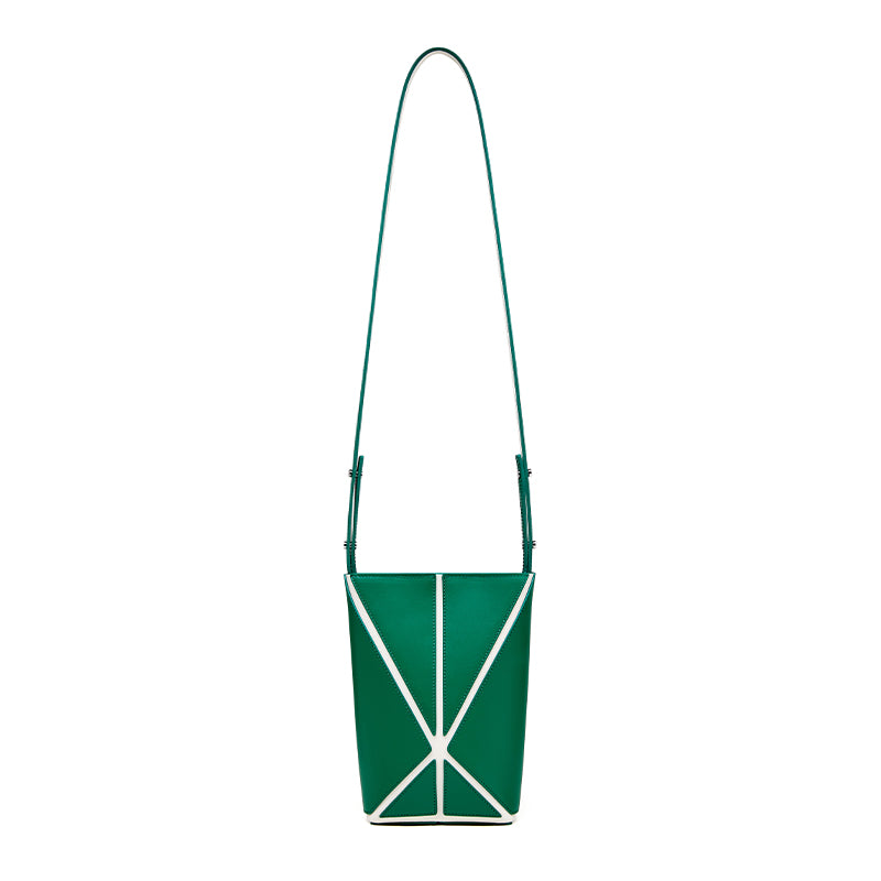 Bucket Mini Crossbody Bag - Green/White