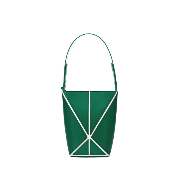 Bucket Small Shoulder Bag - Green/White