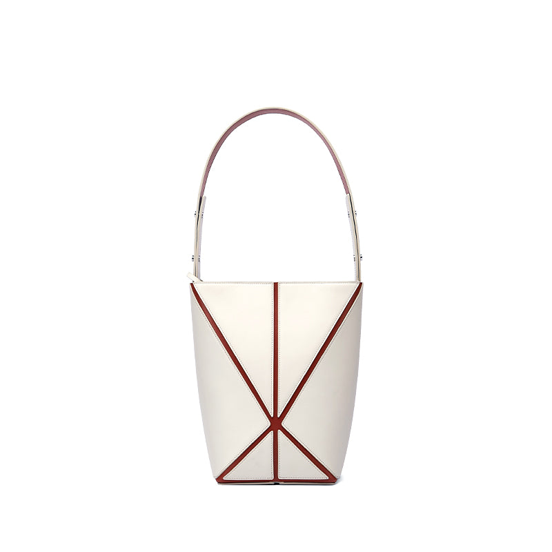 Bucket Small Shoulder Bag - White/Umber