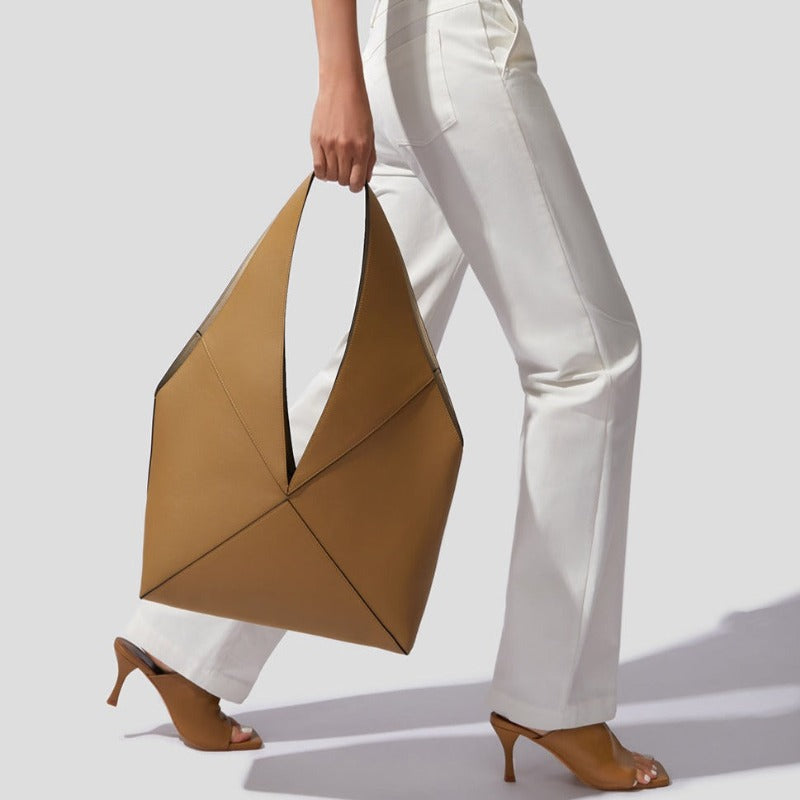 Designer Foldable V-Bag - Nude