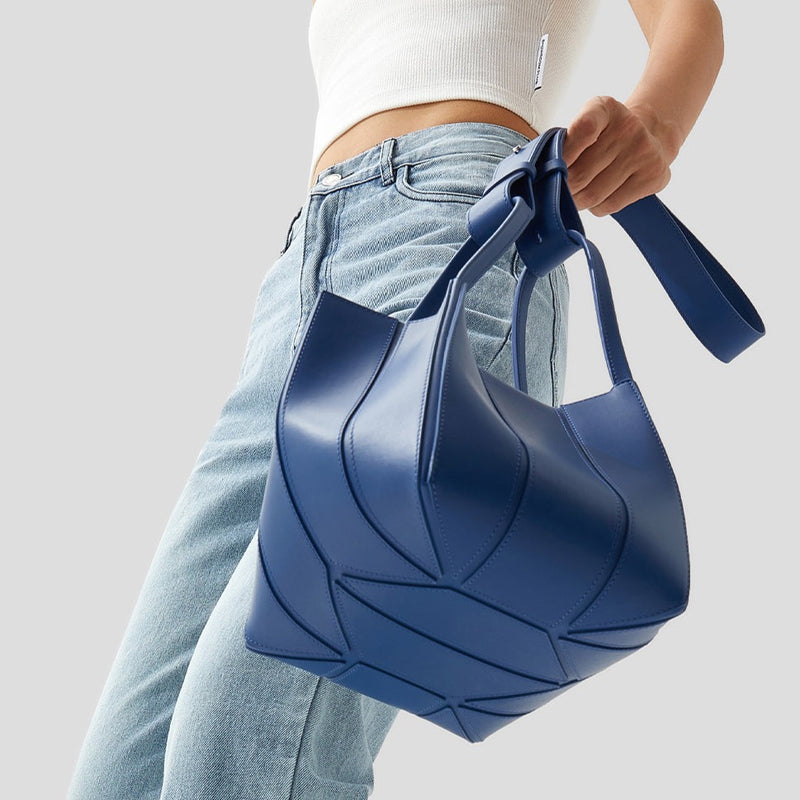 Lantern Designer Foldable Handbag - Blue