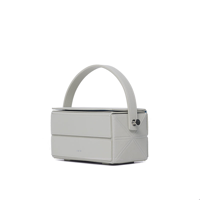Block Mini Foldable Shoulder Bag - Gray