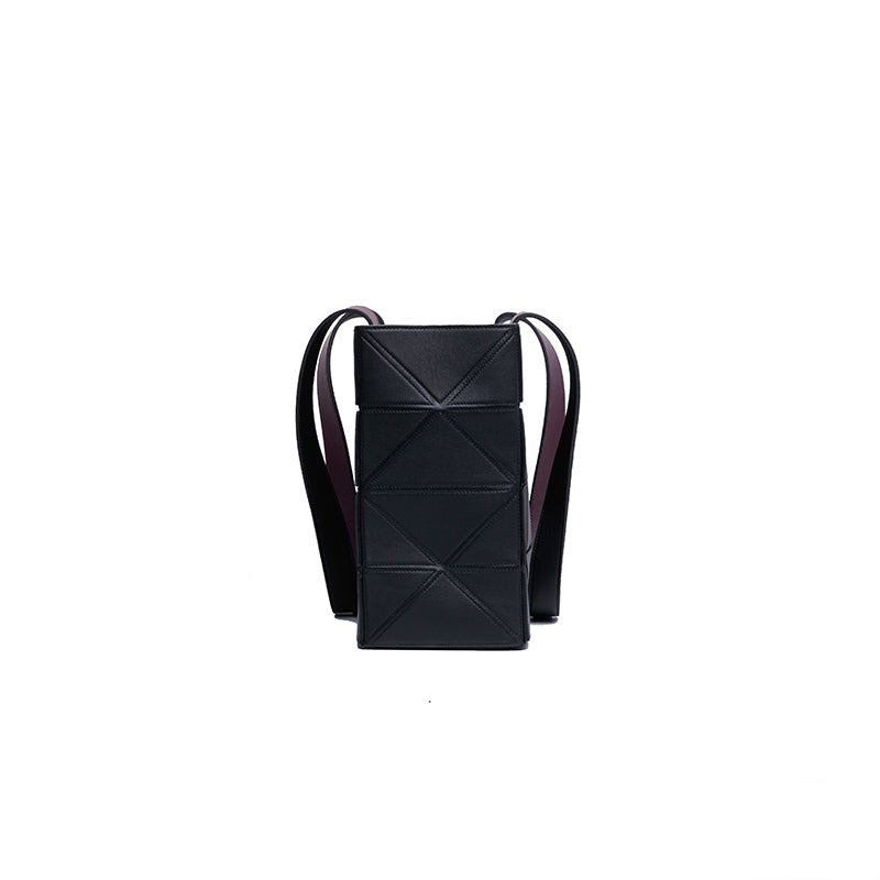 Block Medium Foldable Tote Bag - Black