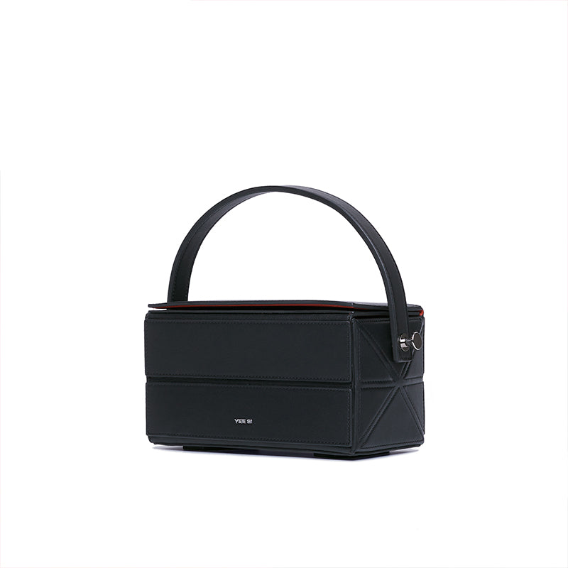 Block Mini Foldable Shoulder Bag - Black