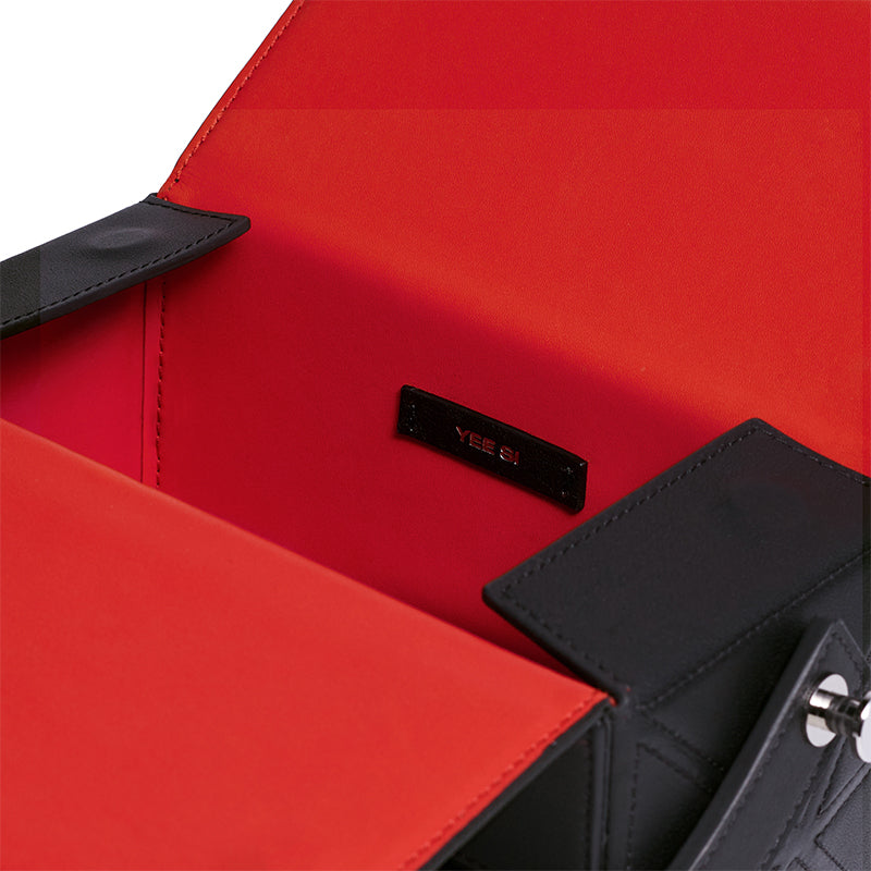 Block Mini Foldable Shoulder Bag - Black