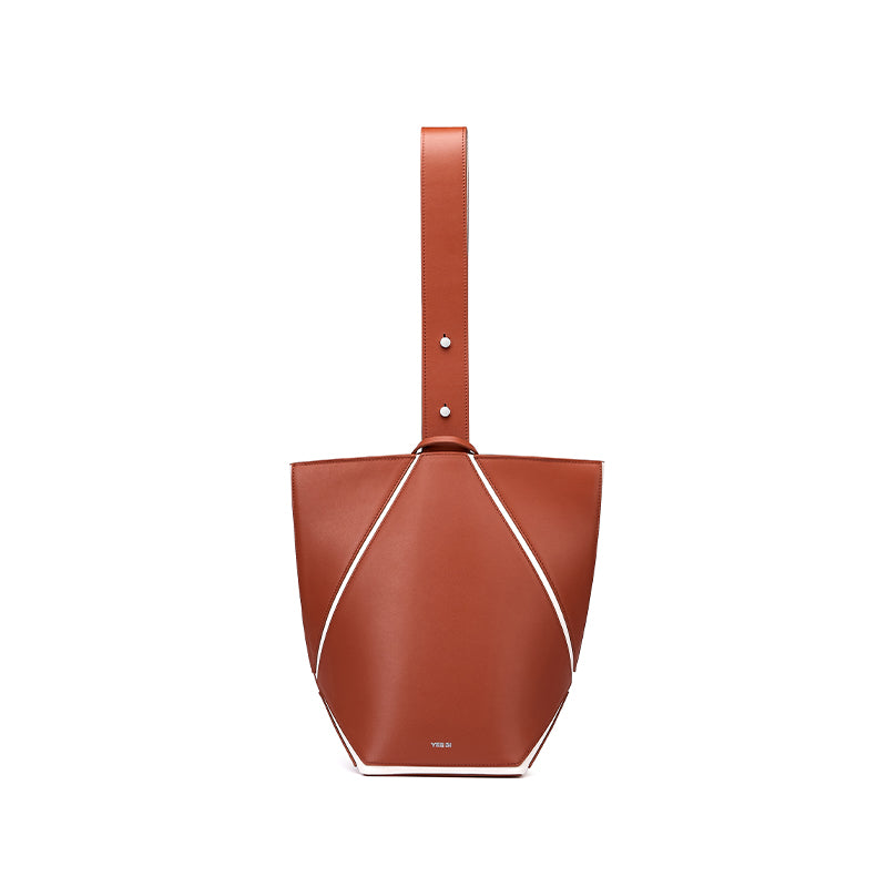 Bucket Medium Shoulder Bag - Umber/White