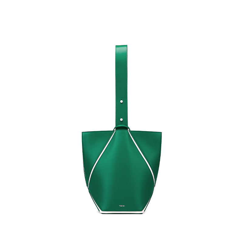 Bucket Small Shoulder Bag - Green/White