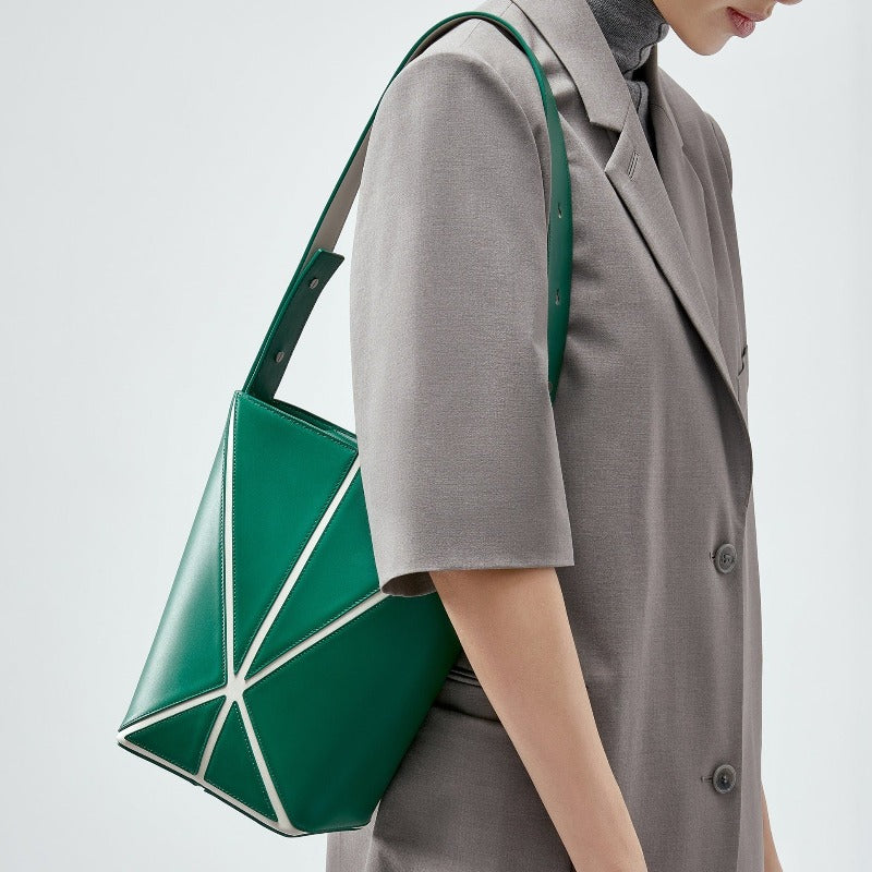 Bucket Small Shoulder Bag - Green/White