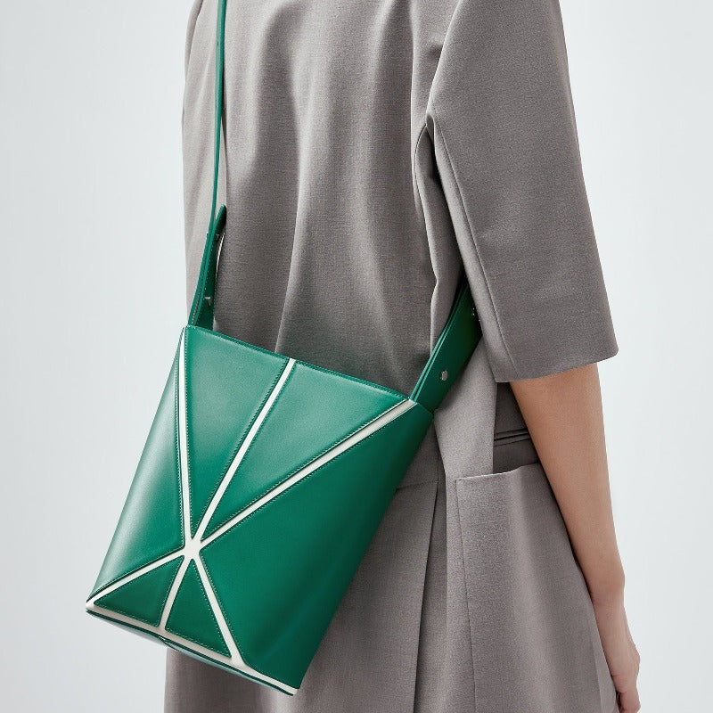 Bucket Small Shoulder Bag - Green/White