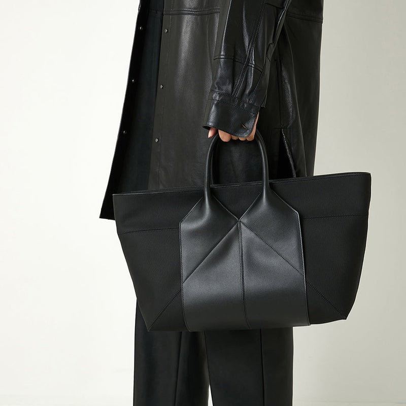 Neut Nylon Shoulder Tote - Black