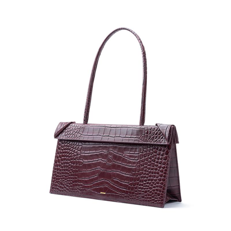 YEE SI Click Medium Shoulder Bag - Bordeaux 2