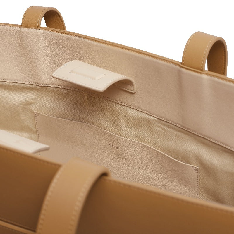 Block Large Foldable Tote Bag - Latte/Almond