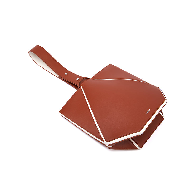 Bucket Small Shoulder Bag - Umber/White