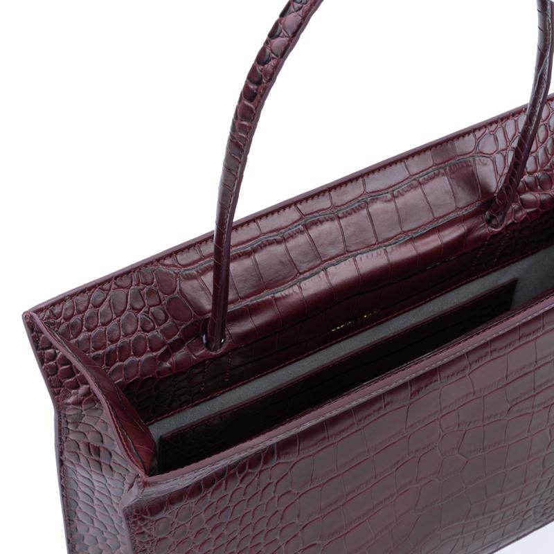 YEE SI Click Medium Shoulder Bag - Bordeaux 3