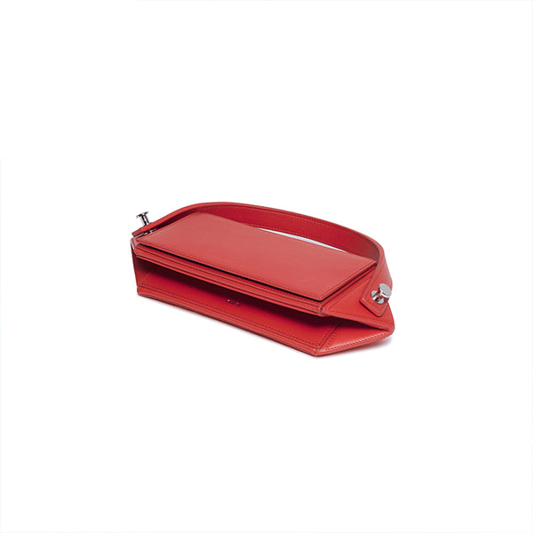 Block Mini Foldable Shoulder Bag - Red