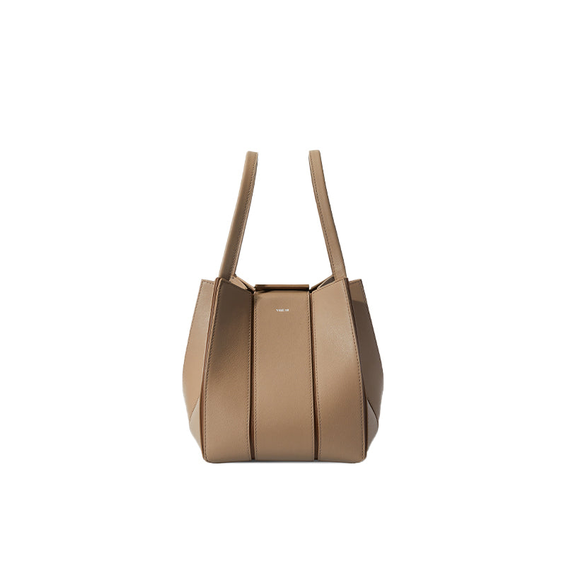 Lantern Foldable Handbag - Brown