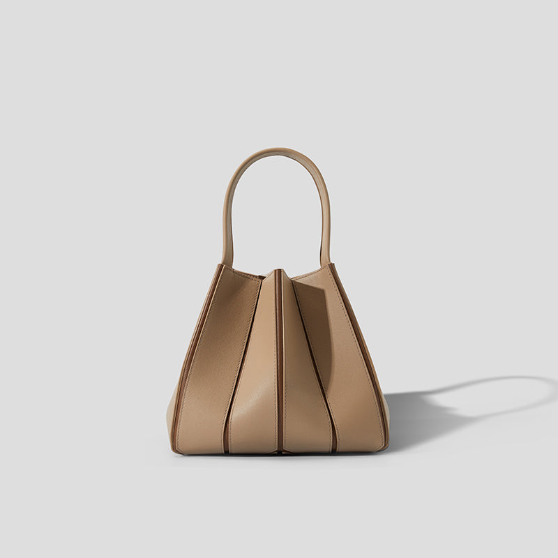 Lantern Foldable Handbag - Brown