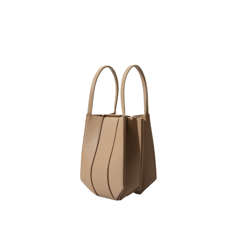 Lantern Foldable Handbag - Brown