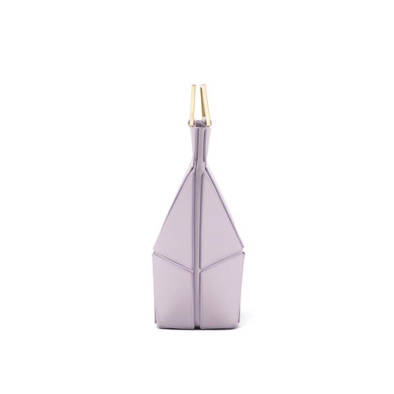 YEE SI Facet Classic Top Handle Bag - Lavender 3