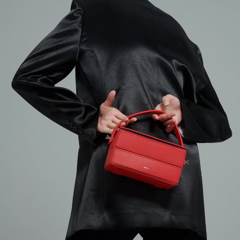 Block Mini Shoulder Bag - Red