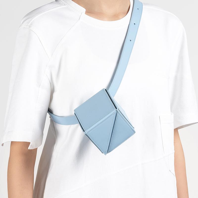 YEE SI Cube Mini Belt Bag - Blue 4