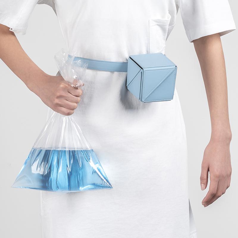 YEE SI Cube Mini Belt Bag - Blue 3