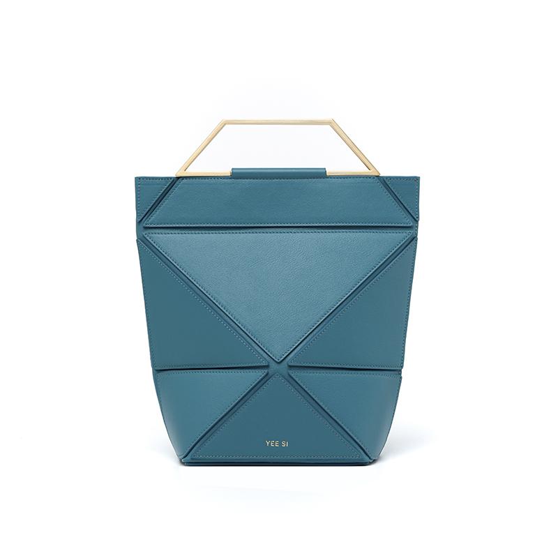 YEE SI - Facet Classic - Designer Foldable Handle Bag - Blue