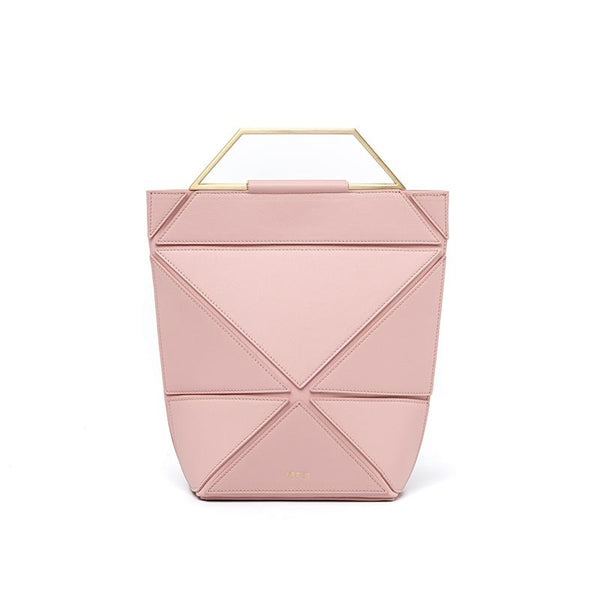 YEE SI Facet Classic Top Handle Bag - Pink 1